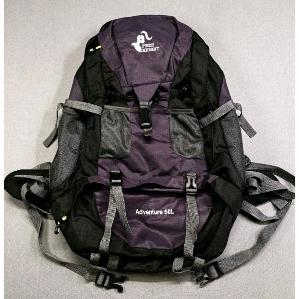 Free Knight Adventure 50L Hiking Backpack Purple Travel Outdoor Camping